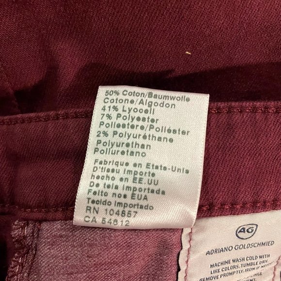 AG Adriano Goldschmied Women's Protege Vintage Jean, Plum Wine Torn, 30, NWT!!! - Picture 10 of 12